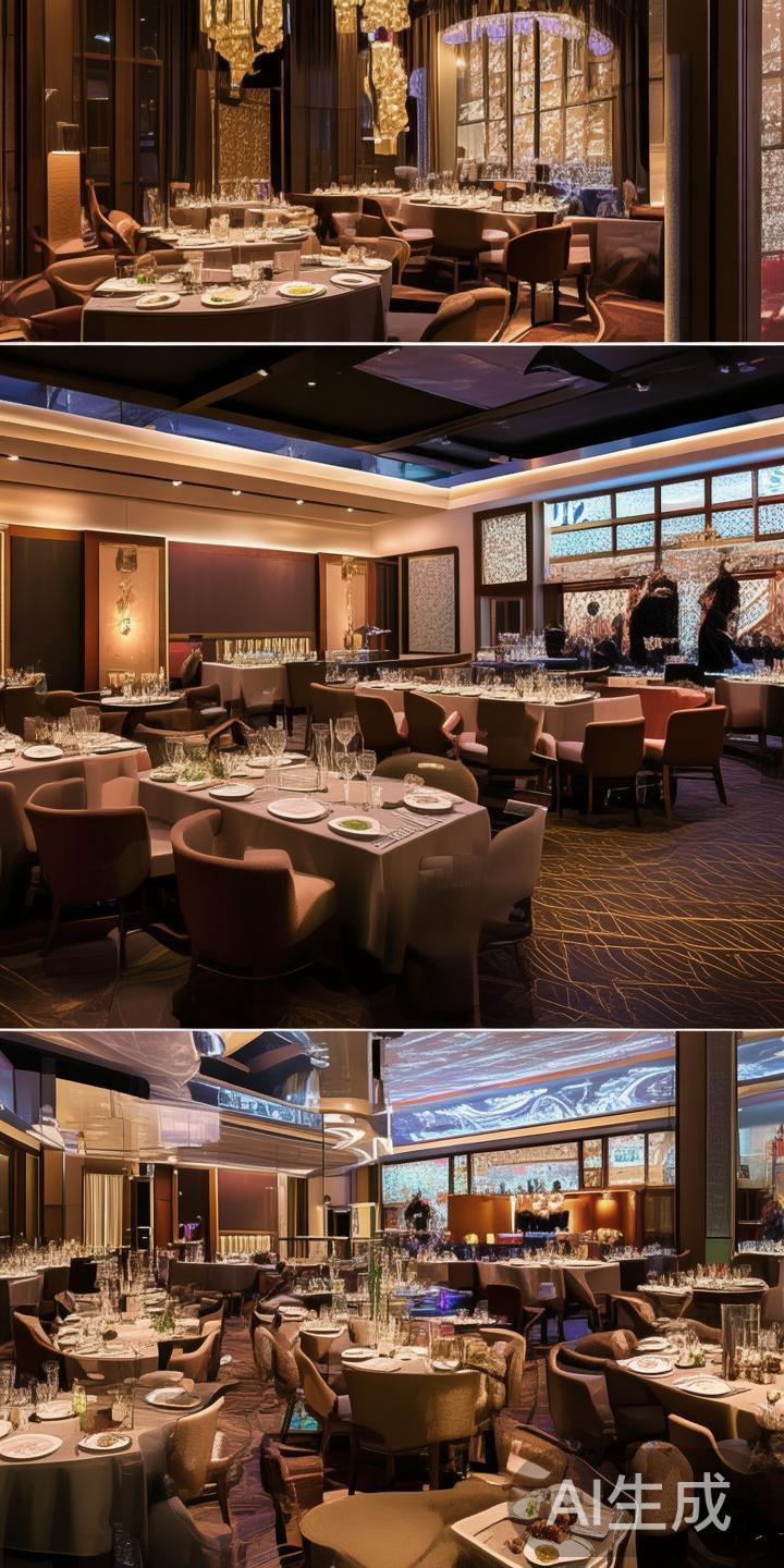 此外，赌场内部设有高端餐厅、时尚咖啡厅和奢华的娱乐